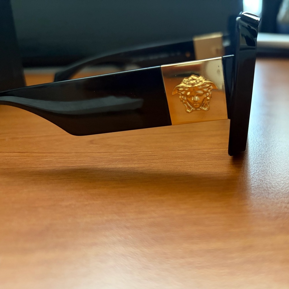 Versace Women’s Black Oversized Square Sunglasses - Picture 6 of 12